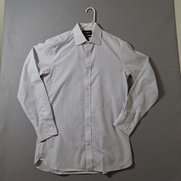 Bonobos Dress Shirt Mens 15.5 34 Blue Plaid Geometric Lot Of 2 Tailored Slim Fit - Picture 9 of 15